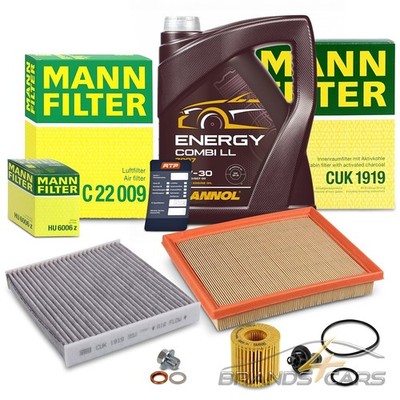 MANN INSPEKTIONSPAKET + 5l 5W-30 FÜR TOYOTA AURIS E15 E18 PRIUS W3 1.8 Hybrid
