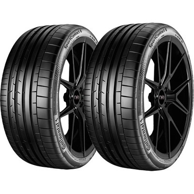 (QTY 2) 265/40R19 Continental SportContact 6 102Y XL Black Wall Tires