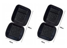2x Holzperlen Sitzauflage Auto Massage Sitzaufleger Velours Sitzschoner Set