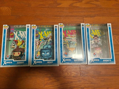 X-men Funko pop set comic x-men #1 Gambit, Beast, Wolverine and Magneto