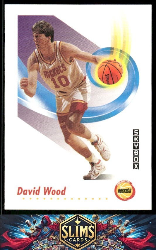 1991-92 SkyBox Houston Rockets David Wood #110 Rookie
