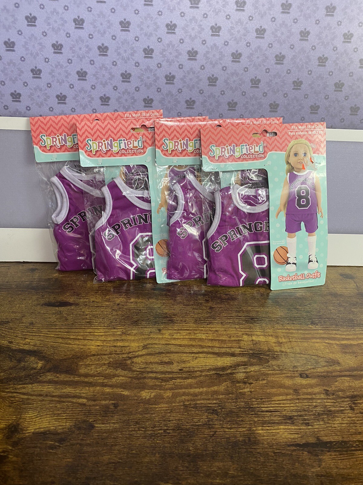 Ropa para muñeca Springfield para muñeca de 18 pulgadas, trajes de baloncesto (SE ENVÍA VIERNES Y SAT)