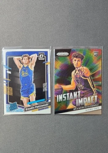 2023-24 Panini Prizm & Donruss - Brandin Podziemski - 2 Card Lot Rookie Card RC