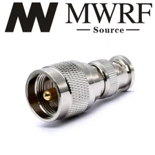 UHF PL259 PL-259 male plug to BNC male straight connector adapter; US Seller