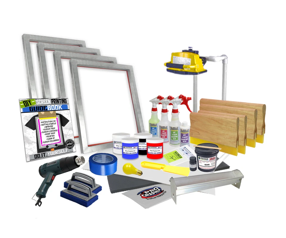 NTL DIY 4 Color Supply Kit Screen Printing Starter Beginner Kit - code:pink