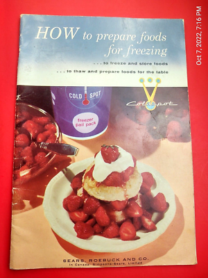 #ad SEARS FREEZING FOODS STORE THAW and PREPARE ROEBUCK AND CO. COLDSPOT pz $19.99