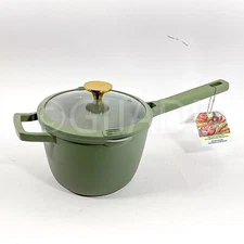 Authentic kitchen Ceramic Coating Cookware 3.9-qt- 8" Deep Saucepan With lid New