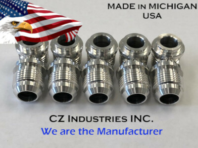 AN8, 8 AN QTY:10 MALE BILLET 6061T6 ALUMINUM WELD ON FITTING BUNG