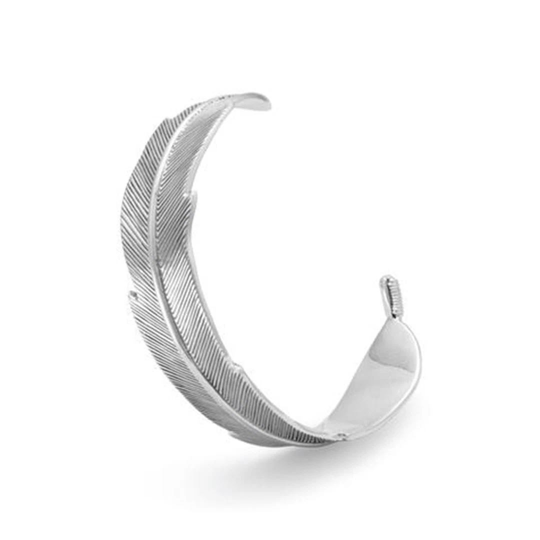 Metal feather bracelet sale