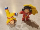 Lot of 2 Vintage 1980's Cabbage Patch Kid Figures Mini Figurines Plastic
