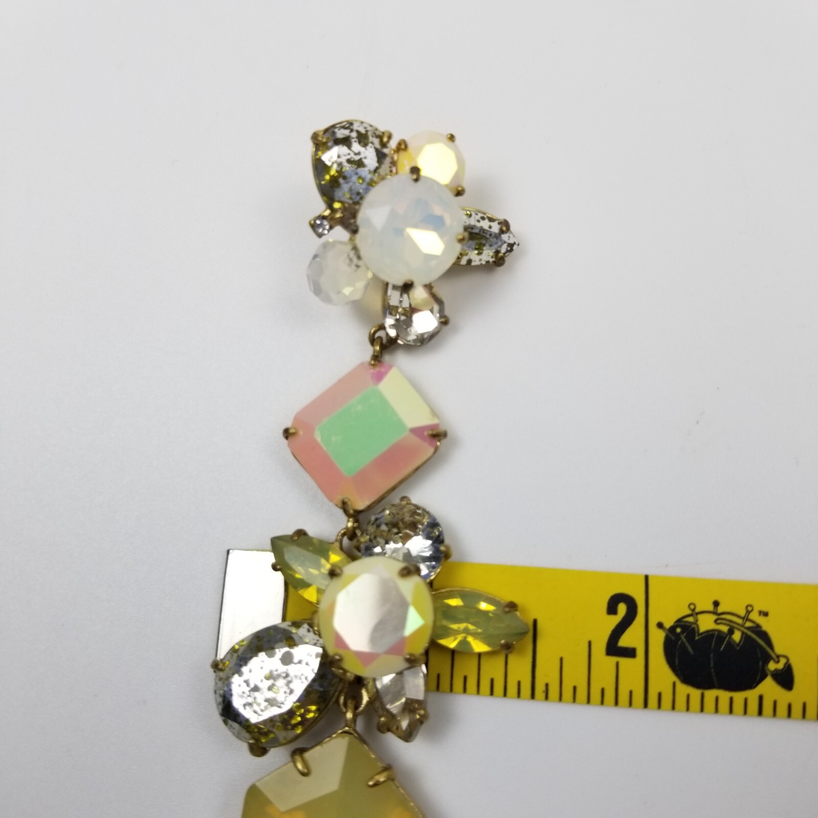 J. Crew Statement Dangle Earrings Pierced Flower … - image 6