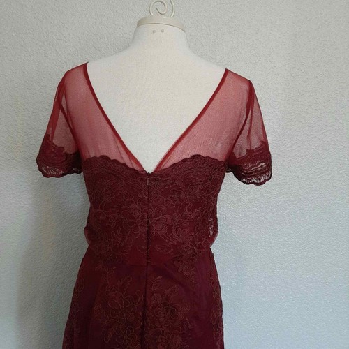 JS Collections Size 4 Burgandy Lace Dress - Picture 9 of 12
