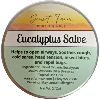 Eucalyptus Salve ORGANIC HERBAL Ointment  Insect bites repel Natural 2 oz U.S.