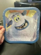 Smallfoot Movie Warner Yeti Bigfoot Kids Birthday Party 7" Square Dessert Plates