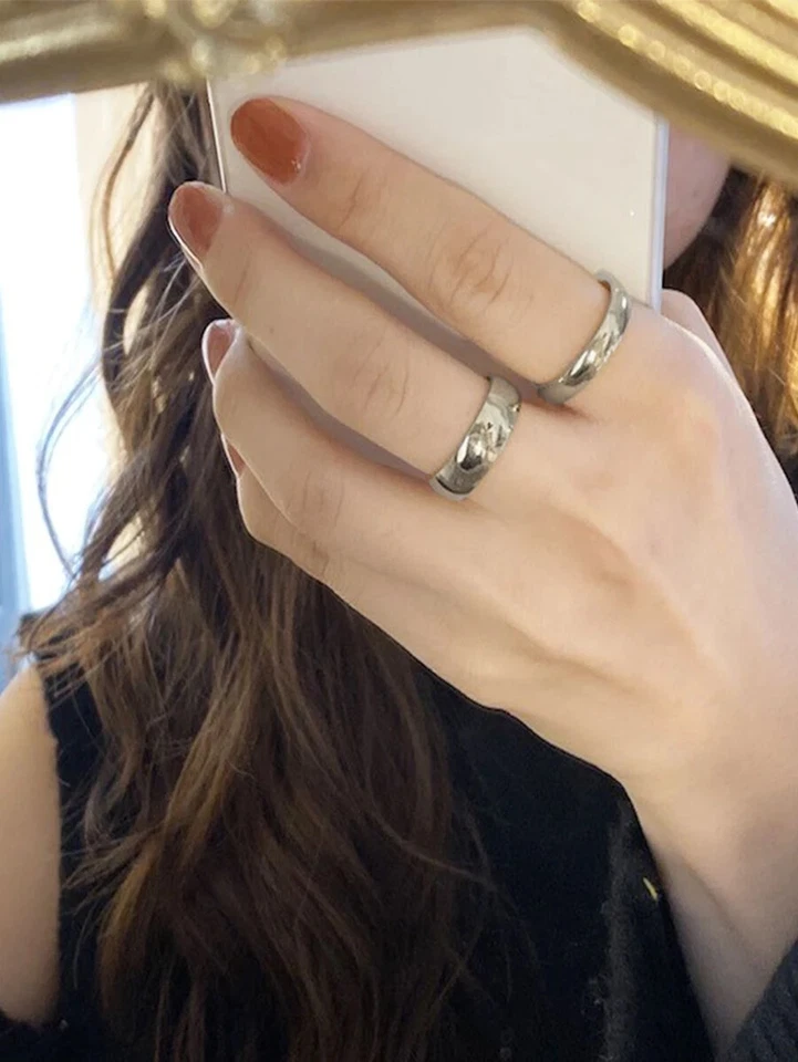 Anillos Sortijas Argollas de Plata 925 Para Mujeres Joyeria 3 Piezas Compromisos - Image 3 of 4