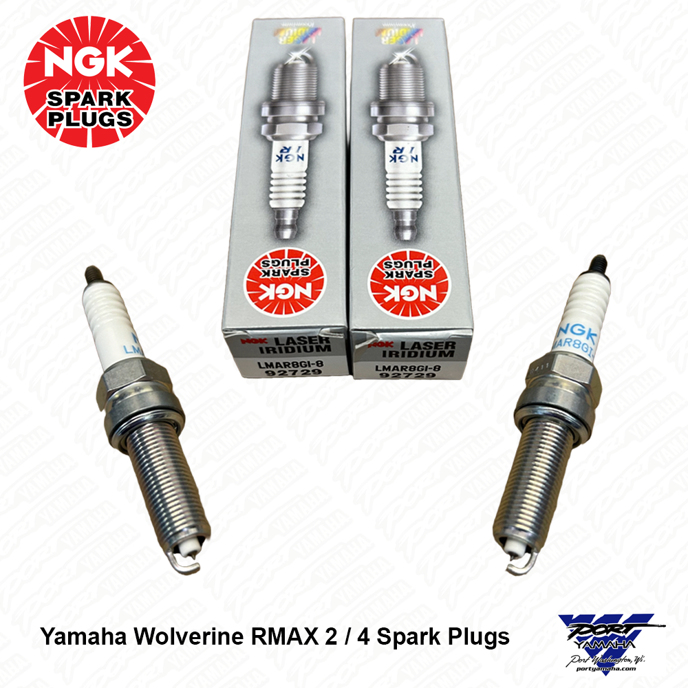 OEM Yamaha Wolverine RMAX 2 / 4 Spark Plugs NGK LMAR8GI-8 92729