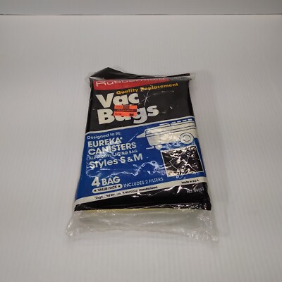 Rubbermaid Vacuum Cleaner Bags Filters for Eureka Canisters 4 bag Style S  & M