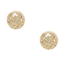 14K Solid Gold Diamond Cut Ball Studs Push Back Ball Studs 14K Ball Studs Gift