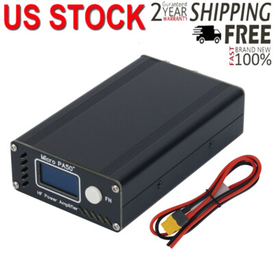 Micro PA50+ (PA50 Plus) 50W 3.5M-28.5MHz HF Power Amplifier HF Amp + OLED Screen