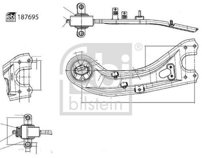 FEBI BILSTEIN Lenker, Radaufhängung Hinterachse, Rechts, Vorne für HYUNDAI