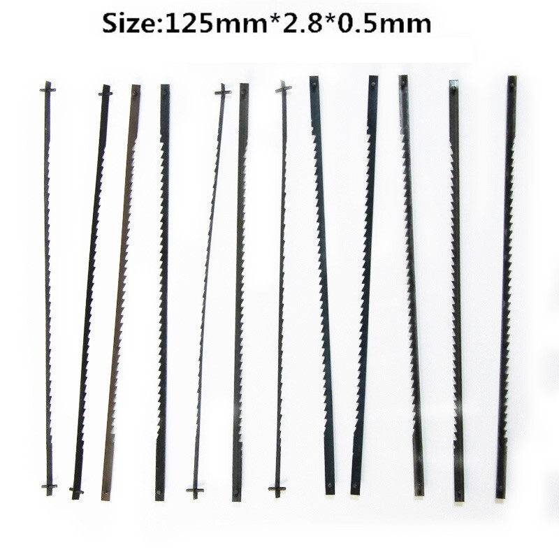 12* Useful Pinned Scroll Saw Blade Plastic Metal Wood Cutting