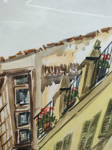 GUILLERMO MOLINA - SPANISH STREET SCENE ORIGINAL WATERCOLOUR PAINTING SIGNED - Picture 7 of 13