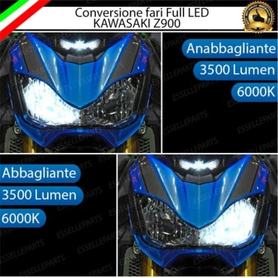ESL KIT FARO A LED KAWASAKI Z900 ANABBAGLIANTE ABBAGLIANTE H7 LUCE BIANCA 6000K