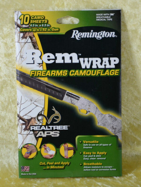Remington Rem Wrap Firearm Gun Camouflage Tape 10 Sheets Realtree APS 17356 for sale online 
