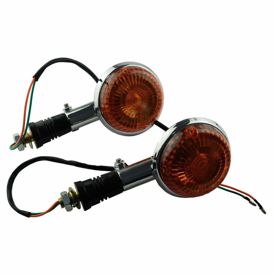 2Pcs Turn Signal Light Indicator For Yamaha XV400 Virago XV250 XV535 V-MAX1200 - Image 4 of 4