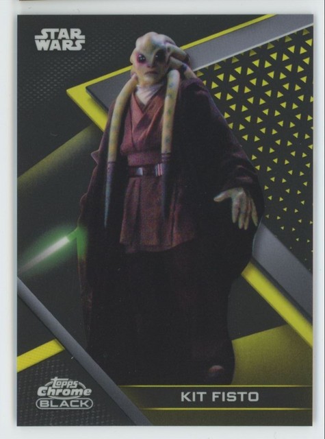 2022 Topps Chrome Black Star Wars GOLD Refractor Kit Fisto 15/50 #76 C70