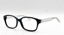 New Coach HC 6049 5151 Black Crystal Rectangle Authentic Eyeglass Frames 52-16