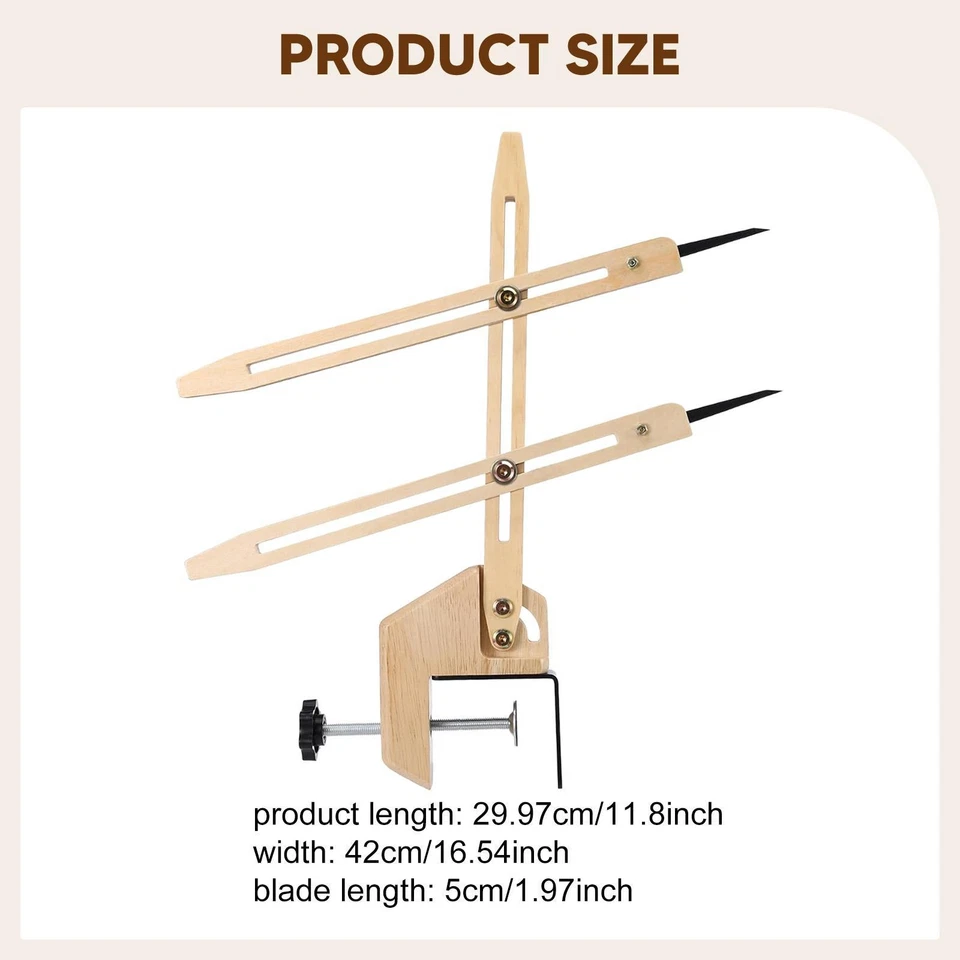 Clip portátil compacto de madera con medidor de lanzamiento de cerámica Foto 3 de 4
