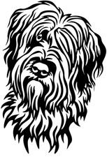 BRIARD Aufkleber - Autoaufkleber - sticker - Briard Berger de Brie Kopf #33