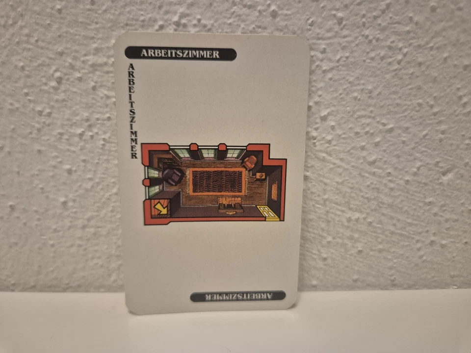 Cluedo Das klassische Detektiv-Spiel 1992 Ersatzteile: Karte Arbeitszimmer - Bild 1 von 1