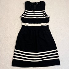 Madewell Afternoon Dress Black White Saltwater Stripe Sleevless Women's Medium