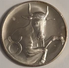 ♉️ 1983 Vintage TENTEX Taurus - Sign Of The Zodiac - 1oz .999 FINE SILVER Round