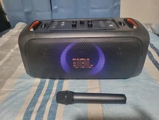 JBL PartyBox On-The-Go Essential Portable party speaker and wireless mic Black