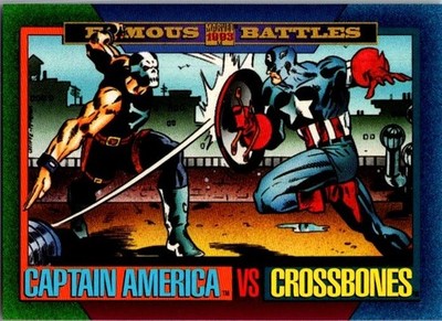 1993 Skybox Marvel Universe Impel - Famous Battles: Captain America vs Crossbone