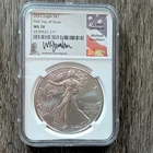2022 American Silver Eagle MS70 NGC First Day of Issue Michael Gaudioso Signed