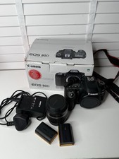 Canon EOS 80D DSLR Camera + 18-55mm EF-S Lens, Charger, 2 Batteries Bundle