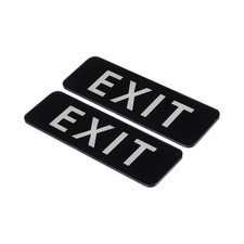 EXIT sign, 2pcs acrylic 6"x2" car sticker door sticker, black