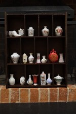 International Miniature Porcelain Vase Collection Shelf Okura Minton Lladró
