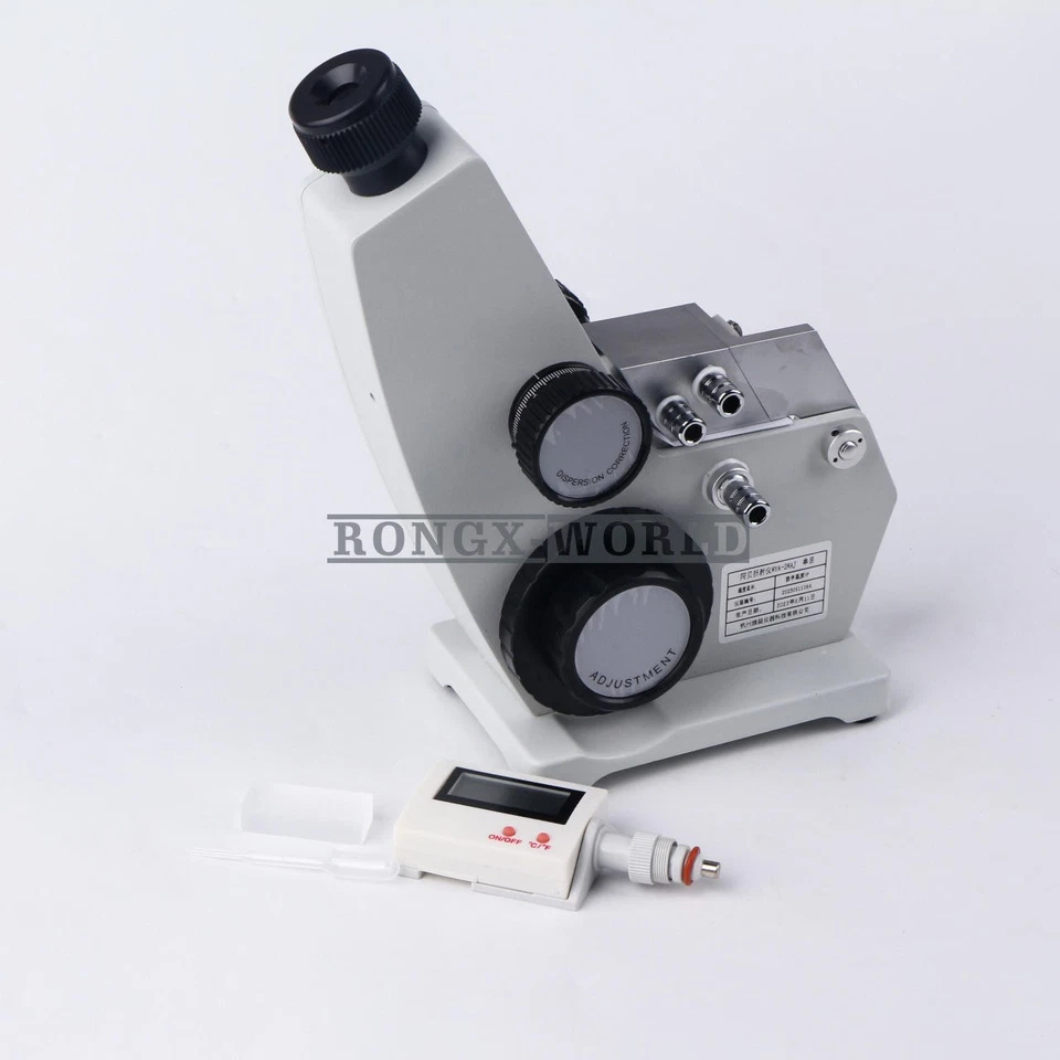 Monocular de laboratorio 2WAJ Abbe refractómetro 0-95% Brix y 1.300-1.700 ND - Imagen 3 de 4