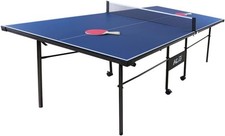7FT Tennis PingPong Indoor Foldable Table Paddles with Wheels and Balls Included