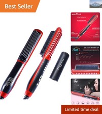 Elegant 2-in-1 Hair Styling Tool: Curler  Straightener with Safety Features