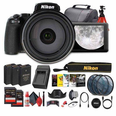 Nikon COOLPIX P1100 Digital Camera with Filter Kit and Memory 64GB Memory Card