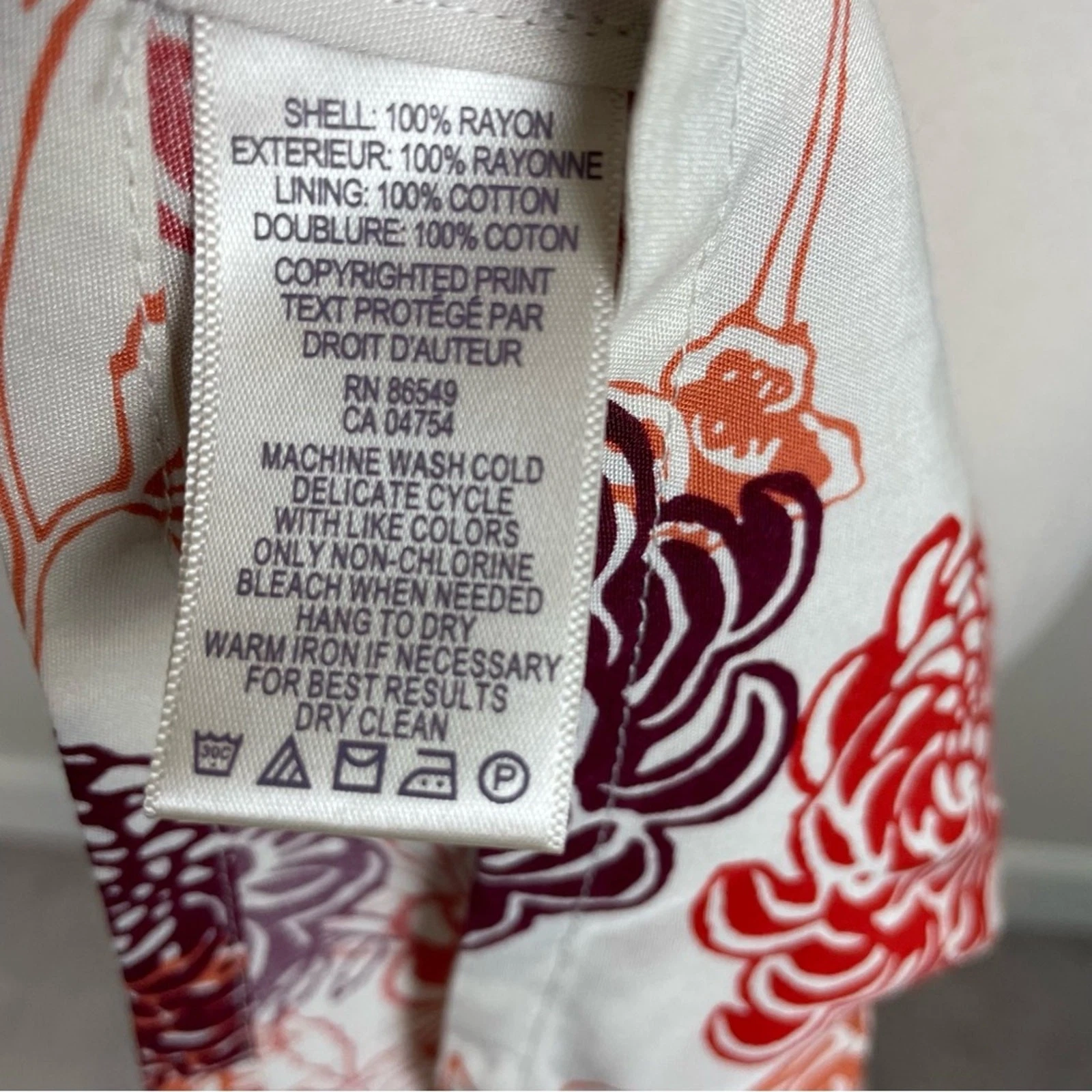 OFF WHITE Abito Tommy Bahama bianco sporco arancione marrone floreale 6