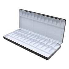  Aluminum Watercolor Palette 39 Well (8.1" x 3.4" 39 Well (8.1cm x 3.4cm) White
