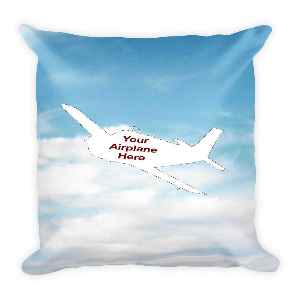 Custom Aviation Throw Pillow Personalized w/ your Airplane