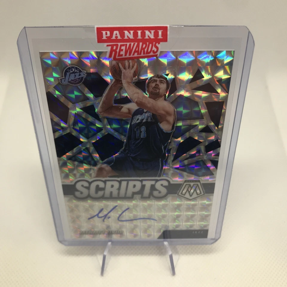 2020-21 Panini Mosaic Scripts Mehmet Okur #SC-MOK Auto UTAH JAZZ - Image 3 of 4